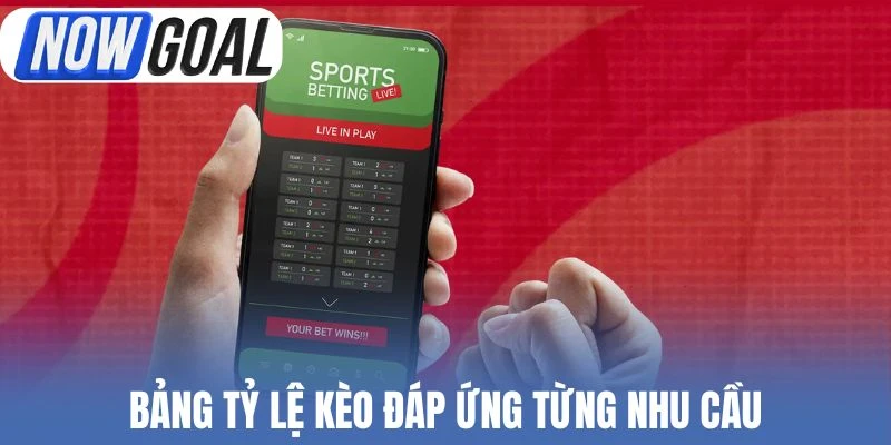 Bảng Tỷ lệ kèo đáp ứng từng nhu cầu