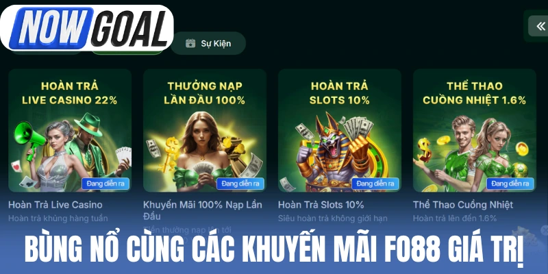 Bùng nổ cùng các khuyến mãi Fo88 giá trị