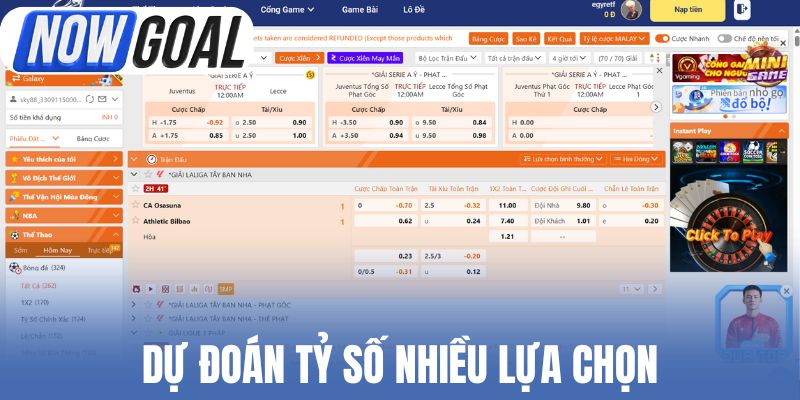 Dự đoán tỷ số nhiều lựa chọn