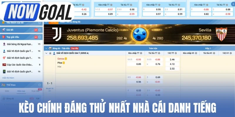 Kèo chính đáng thử nhất nhà cái danh tiếng