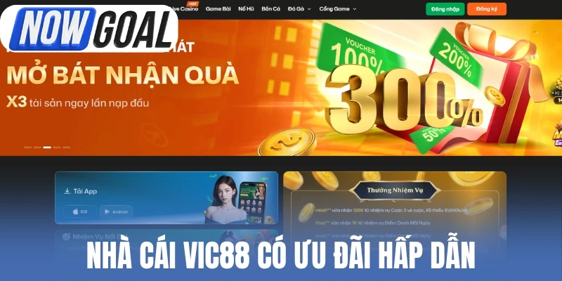 Nhà cái Vic88 có ưu đãi hấp dẫn
