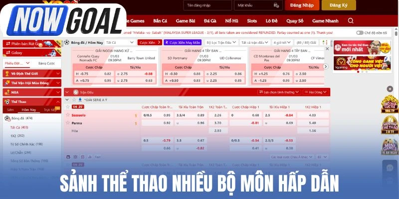 Sảnh thể thao nhiều bộ môn hấp dẫn