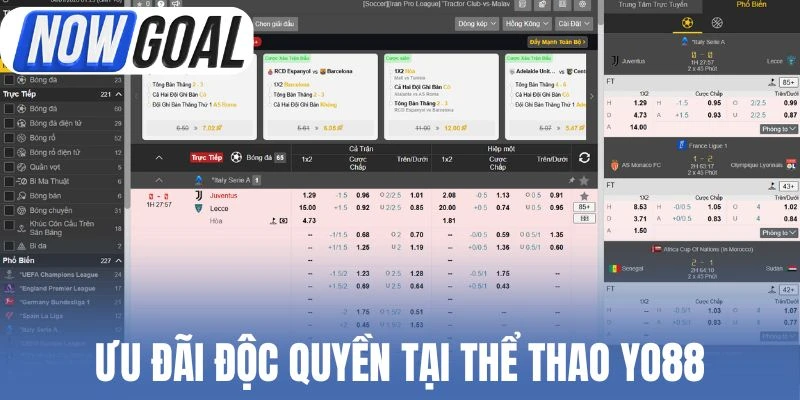 Ưu đãi độc quyền tại thể thao Yo88