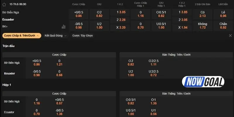 Phân tích odds châu Âu ưu tiên Ecuador thắng